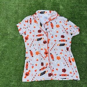 Munki Munki Halloween Candy Print Pajama Top, Size XS